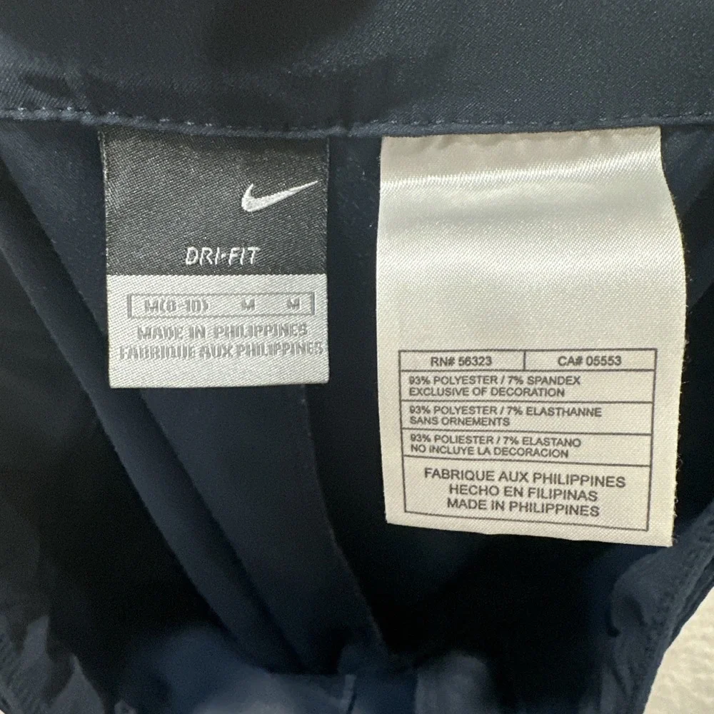 Nike Dri-Fit Sportswear‎ Shorts Size M Navy Featuring Green Stripes on the Sides